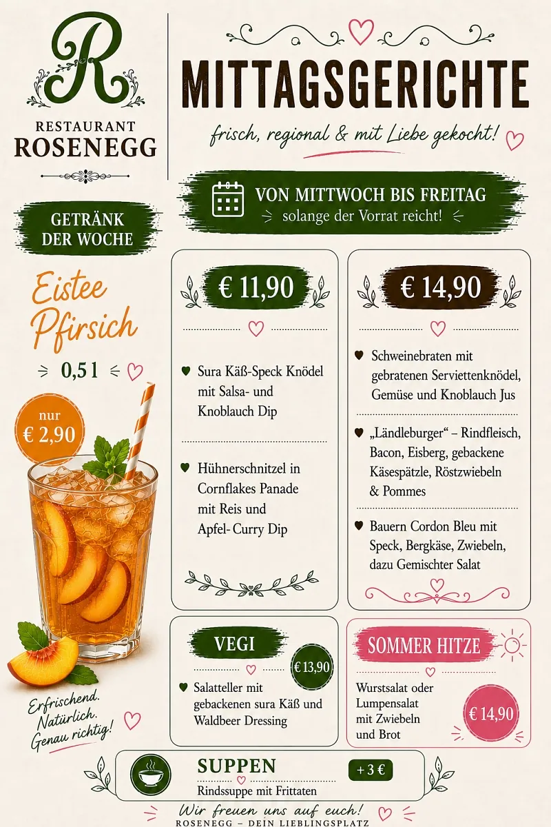 Mittagsmenü